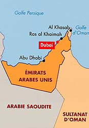 Carte des Emirats Arabes unis, cliquez pour agrandir