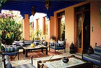 Salon extérieur du riad - Cliquez pour agrandir la photo