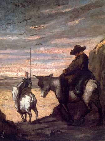 Cliquez sur suivante ou sur l'image pour voir un autre don Quichotte par Daumier