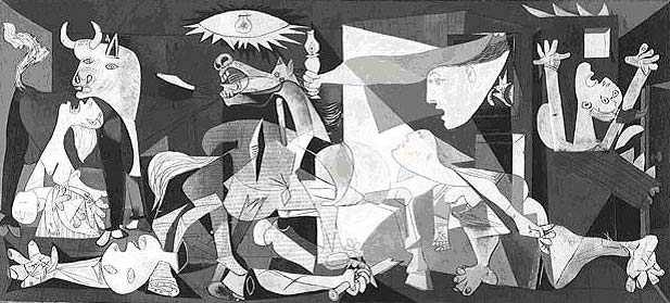 Photo du clbre tableau "Guernica" de Pablo Picasso - 1937 (Muse Centre de l'Art Reina Sofia - Madrid) 